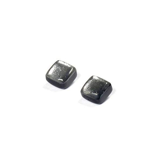 Steel Square Buttons Stud Earrings | The Jewellery Stop