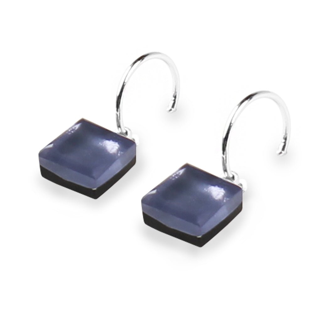 Pastels Square Buttons Creole Earrings | The Jewellery Stop