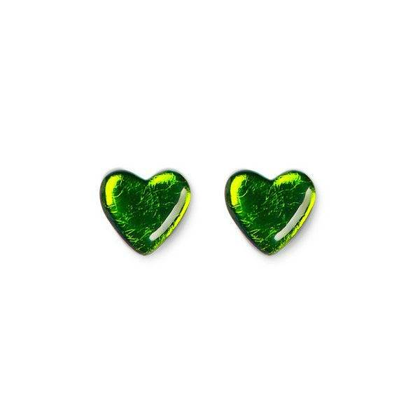 Moss Heart Stud Earrings | The Jewellery Stop