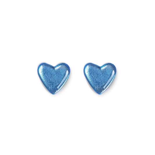 Ocean Mist Heart Stud Earrings | The Jewellery Stop