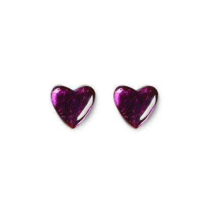 Purple Heart Stud Earrings | The Jewellery Stop