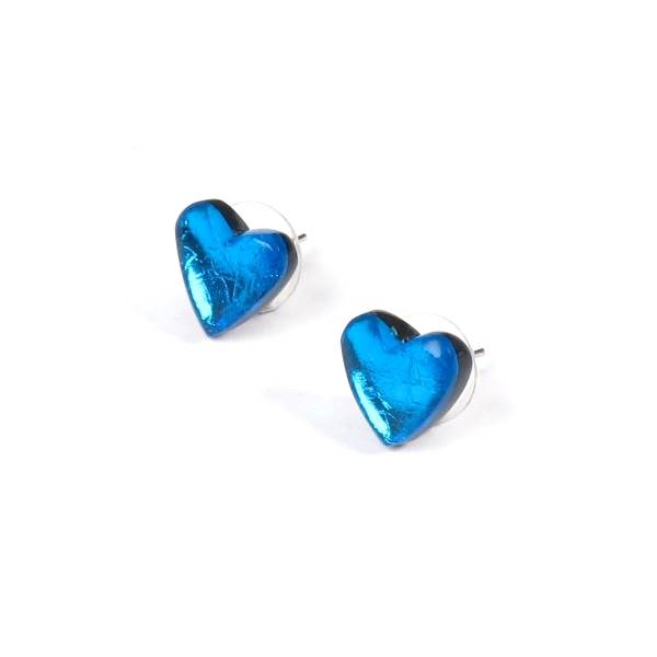 Turquoise Heart Stud Earrings | The Jewellery Stop