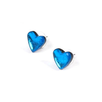 Turquoise Heart Stud Earrings | The Jewellery Stop