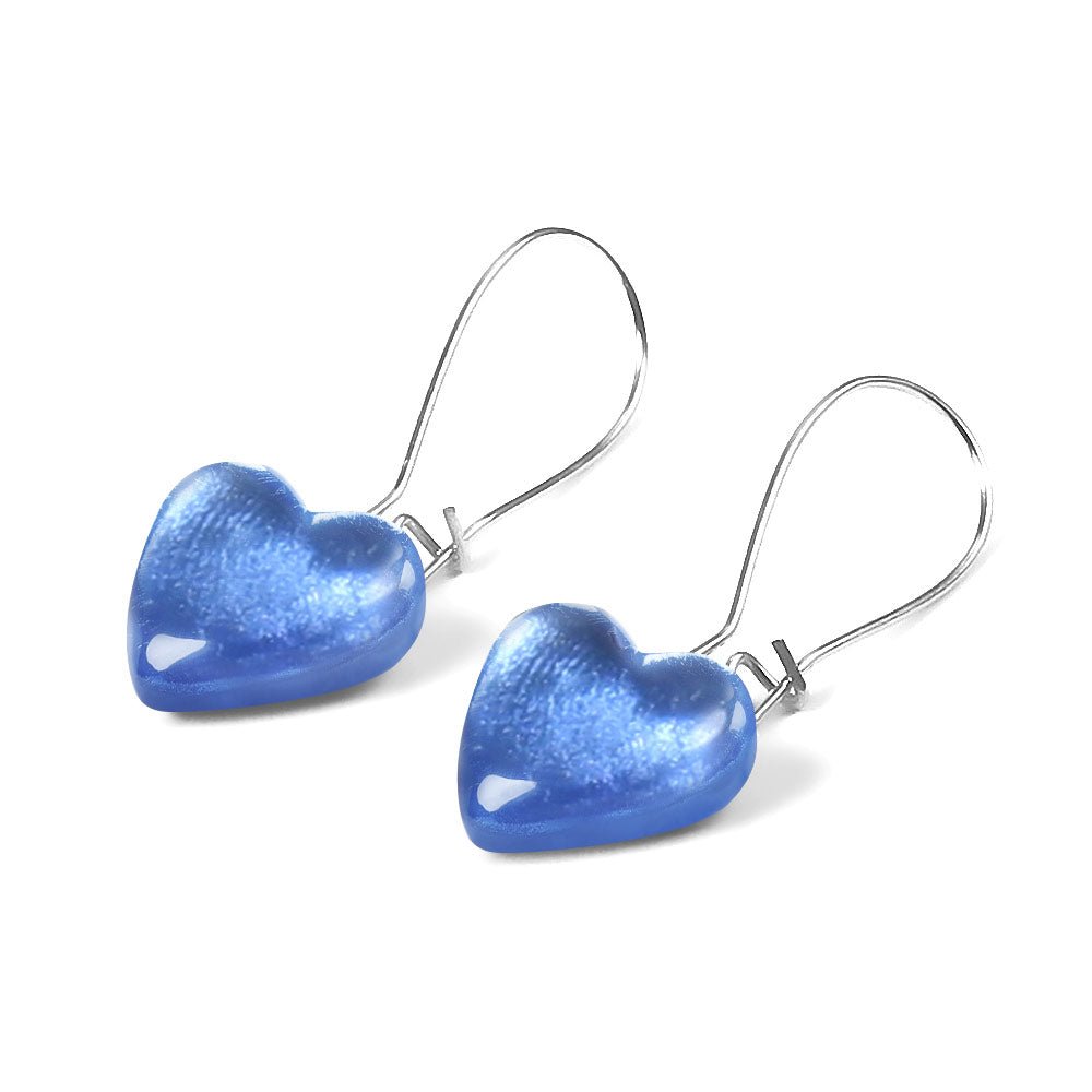 Ocean Mist Heart Long Hook Earrings | The Jewellery Stop