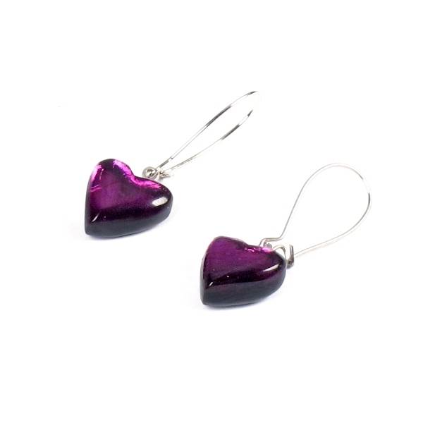 Rainbow Heart Long Hook Earrings | The Jewellery Stop