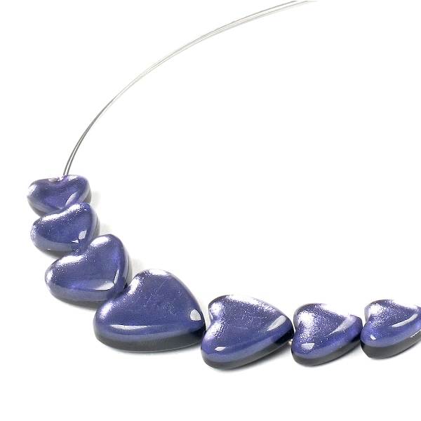 Lilac Heart Trail Necklace