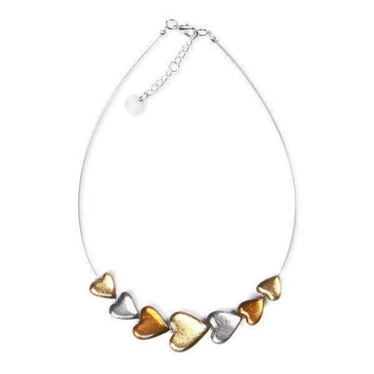 Metallics Heart Trail Necklace