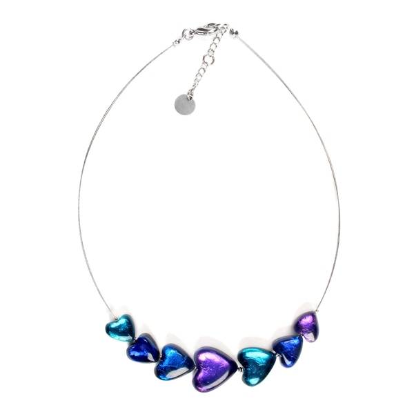 Peacock Heart Trail Necklace