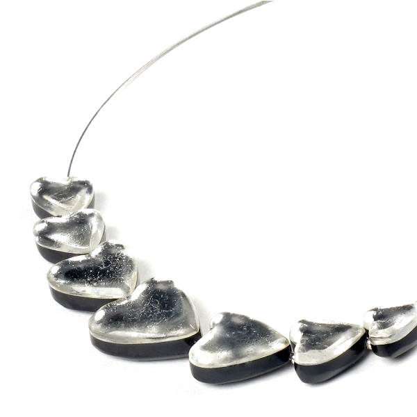 Silver Heart Trail Necklace