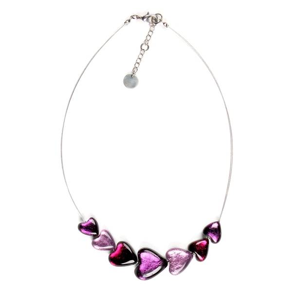 Violet Heart Trail Necklace