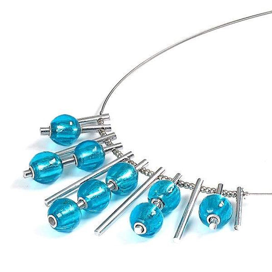 Aqua Dew Drops Necklace | The Jewellery Stop