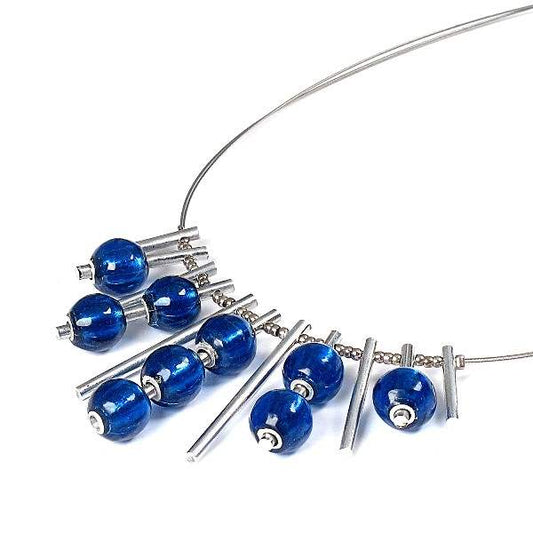 Blue Dew Drops Necklace | The Jewellery Stop