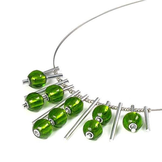 Green Dew Drops Necklace | The Jewellery Stop
