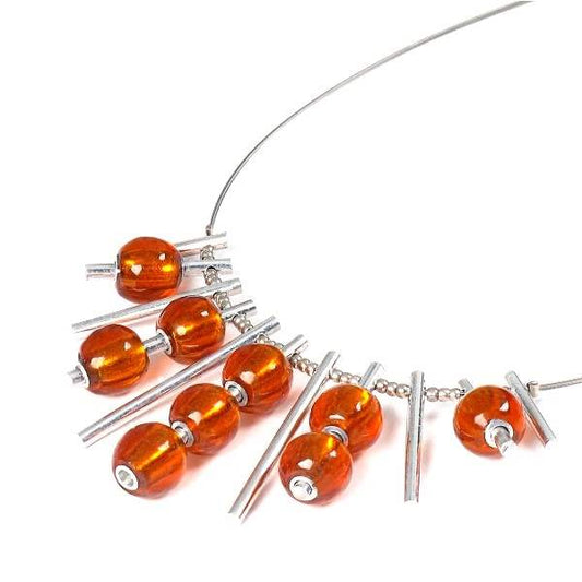 Orange Dew Drops Necklace | The Jewellery Stop