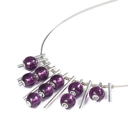 Purple Dew Drops Necklace