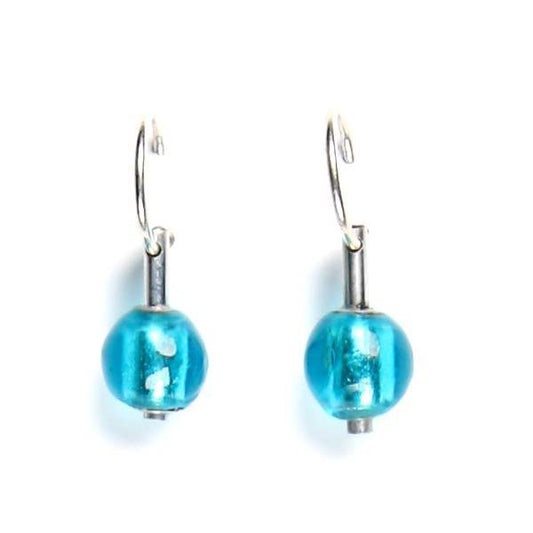 Aqua Dew Drops Creole Earrings | The Jewellery Stop
