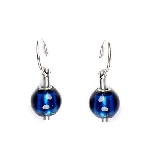 Blue Dew Drops Creole Earrings | The Jewellery Stop