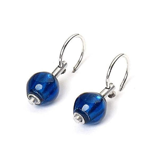 Blue Dew Drops Creole Earrings | The Jewellery Stop