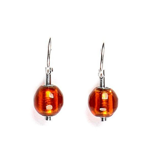 Orange Dew Drops Creole Earrings | The Jewellery Stop