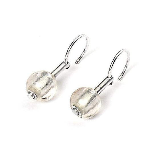 Silver Dew Drops Creole Earrings | The Jewellery Stop