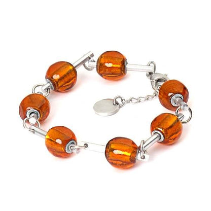 Orange Dew Drops Bracelet