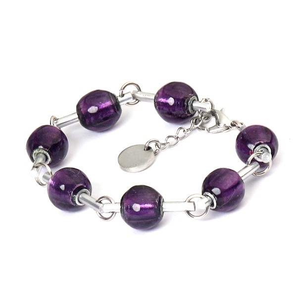Purple Dew Drops Bracelet