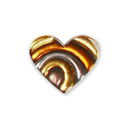 Metallics Heart Swirl Brooch