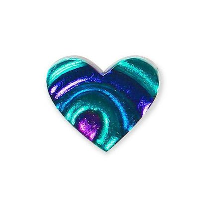 Peacock Heart Swirl Brooch | The Jewellery Stop