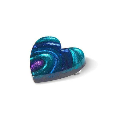 Peacock Heart Swirl Brooch | The Jewellery Stop