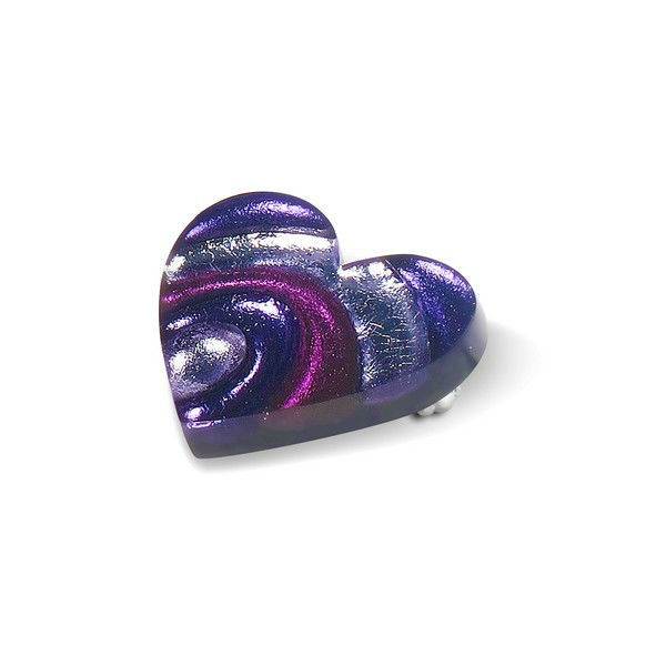 Purple Heart Swirl Brooch | The Jewellery Stop