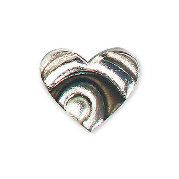 Steel Heart Swirl Brooch | The Jewellery Stop