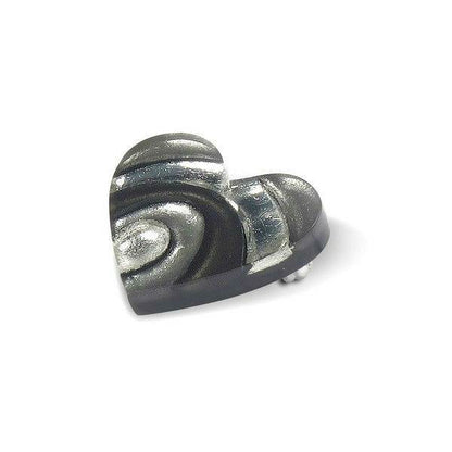 Steel Heart Swirl Brooch | The Jewellery Stop