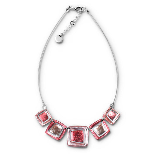Rose Irregular Squares Necklace | The Jewellery Stop
