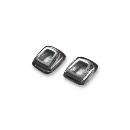 Black Irregular Squares Stud Earrings | The Jewellery Stop