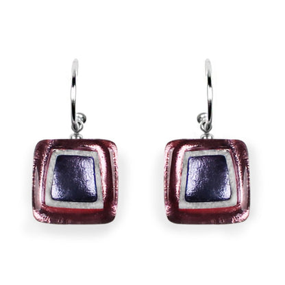 Pastels Irregular Squares Creole Earrings | The Jewellery Stop