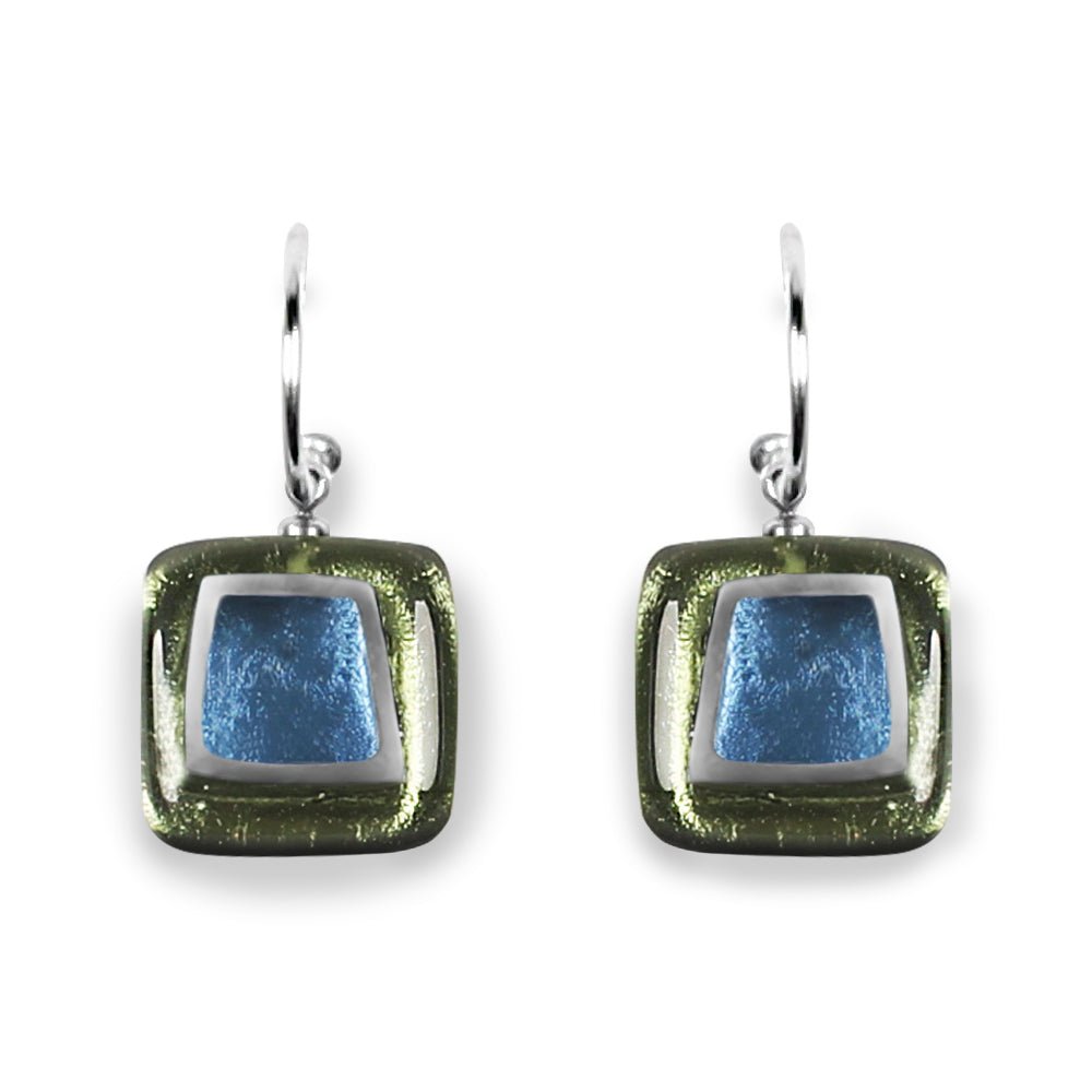 Pear Irregular Squares Creole Earrings | The Jewellery Stop