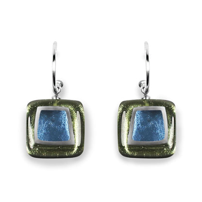 Pear Irregular Squares Creole Earrings | The Jewellery Stop