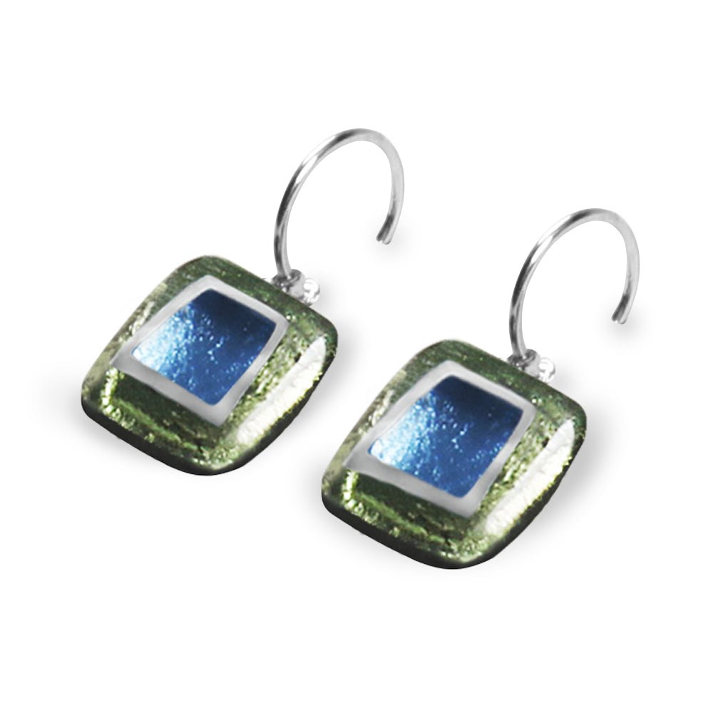Pear Irregular Squares Creole Earrings | The Jewellery Stop