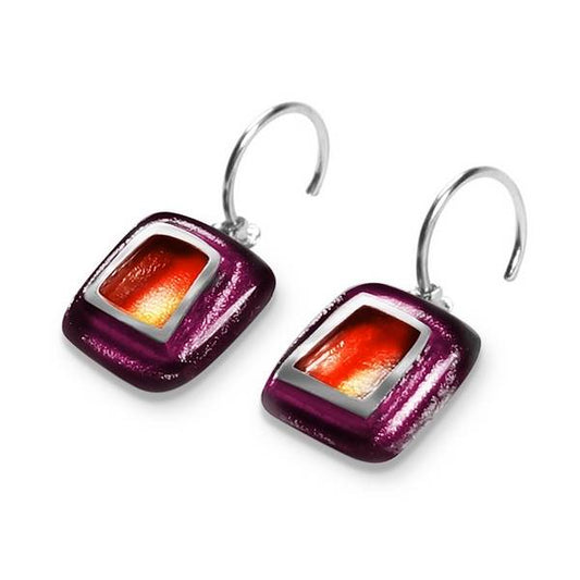 Rio Irregular Squares Creole Earrings | The Jewellery Stop