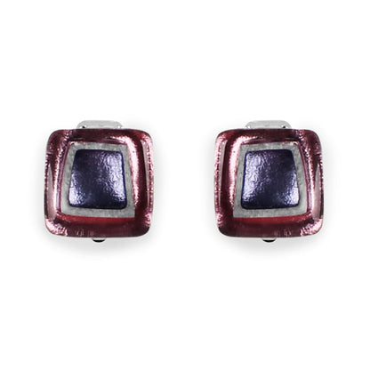 Pastels Irregular Squares Clip Earrings | The Jewellery Stop