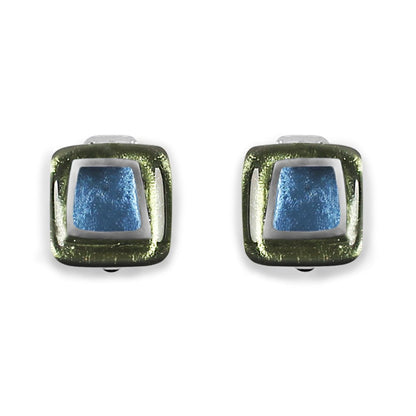 Pear Irregular Squares Clip Earrings | The Jewellery Stop