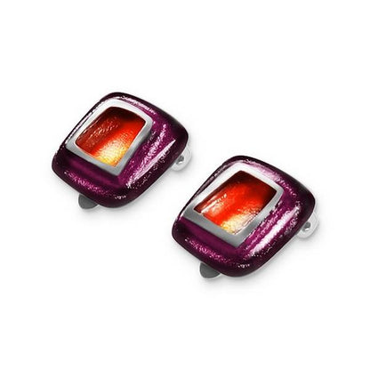 Rio Irregular Squares Clip Earrings | The Jewellery Stop