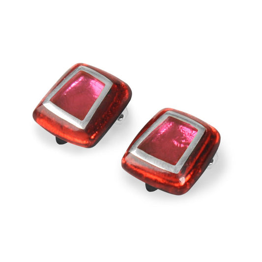 Trifle Irregular Squares Clip Earrings | The Jewellery Stop