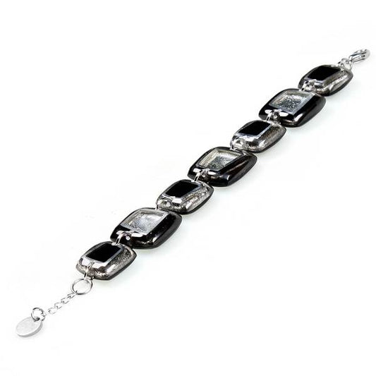 Black Irregular Squares Bracelet | The Jewellery Stop
