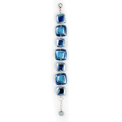 Navy Irregular Squares Bracelet | The Jewellery Stop