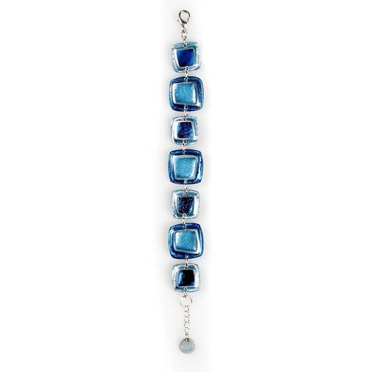 Navy Irregular Squares Bracelet | The Jewellery Stop