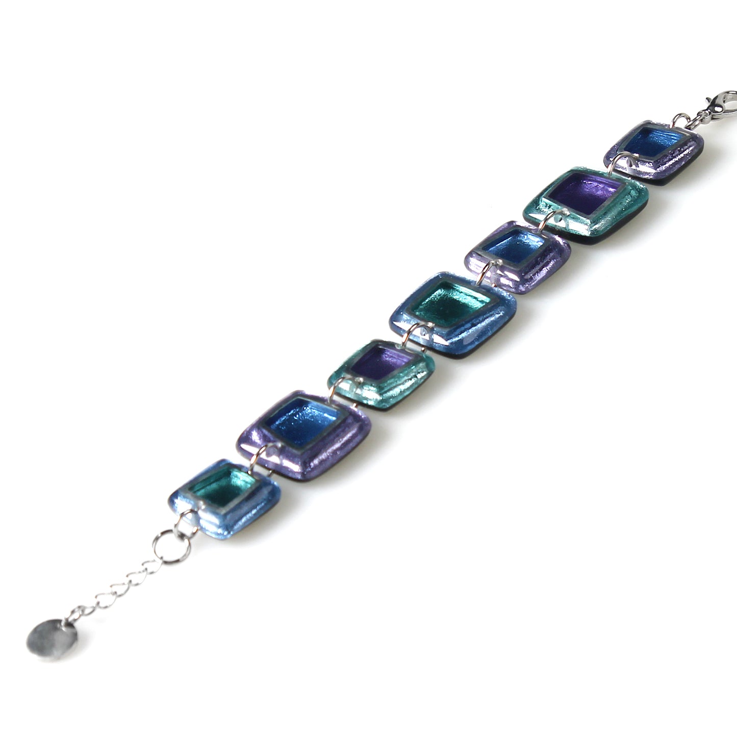 Ocean Mist Irregular Squares Bracelet | The Jewellery Stop