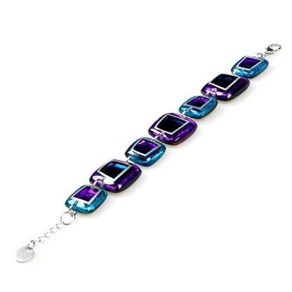 Peacock Irregular Squares Bracelet | The Jewellery Stop