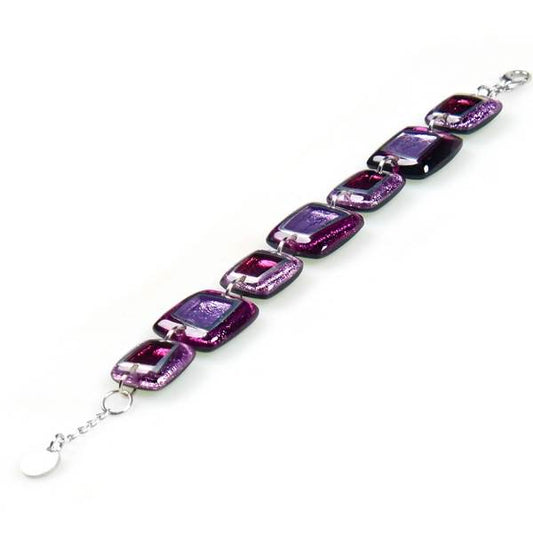 Purple Irregular Squares Bracelet | The Jewellery Stop