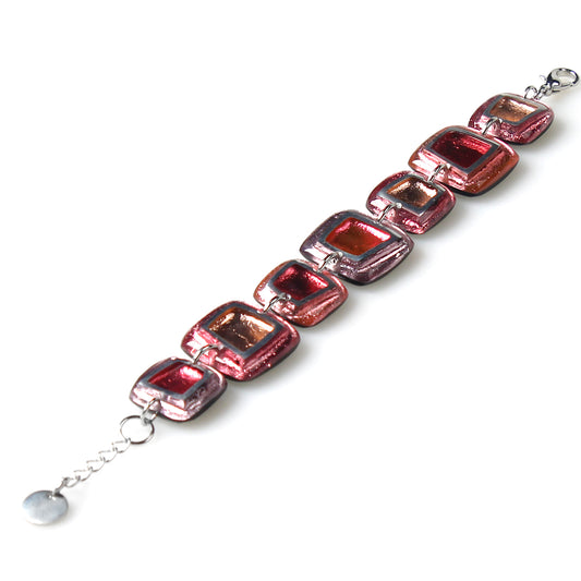 Rose Irregular Squares Bracelet | The Jewellery Stop